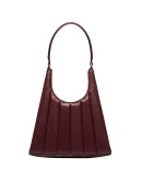 panelled leather tote bag