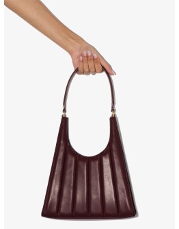 panelled leather tote bag