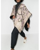 Selva print wool cape