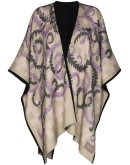 Selva print wool cape