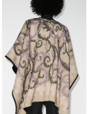 Selva print wool cape