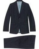 logo-print two-piece suit