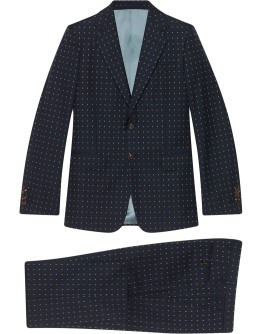 logo-print two-piece suit