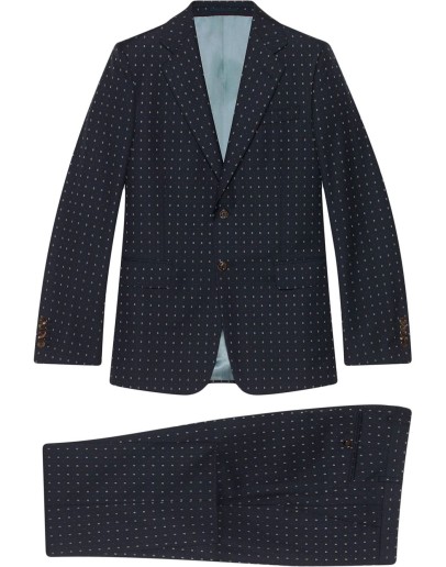 logo-print two-piece suit