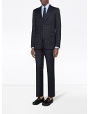 logo-print two-piece suit