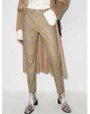 high-waist slim-leg trousers