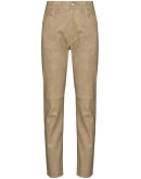 high-waist slim-leg trousers