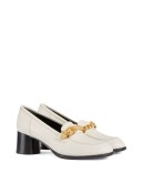 chain-detail 55mm block-heel loafers