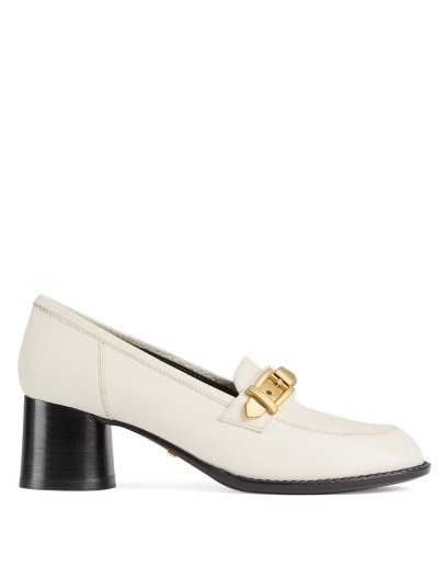 chain-detail 55mm block-heel loafers