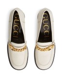 chain-detail 55mm block-heel loafers