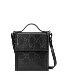 embossed GG motif messenger bag