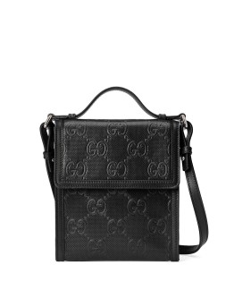 embossed GG motif messenger bag