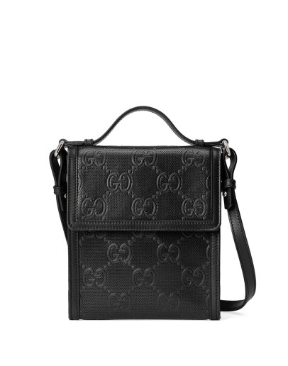 embossed GG motif messenger bag