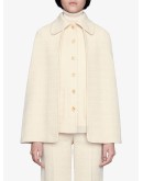 detachable cape tweed vest