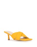 square-toe leather mules
