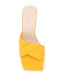 square-toe leather mules