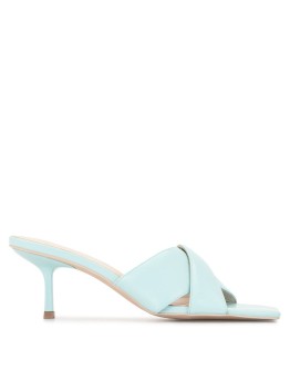 square-toe leather mules