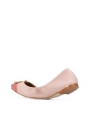logo-plaque ballerina flats