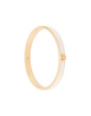 logo-plaque hinged bangle