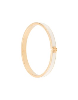 logo-plaque hinged bangle
