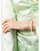 logo-plaque hinged bangle