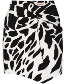 asymmetric gathered mini skirt