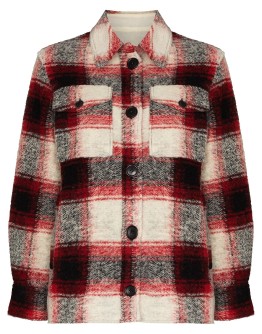 Gastoni check-pattern shirt jacket