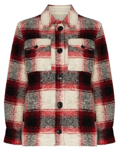 Gastoni check-pattern shirt jacket