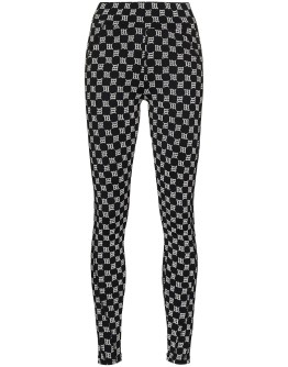 reflective monogram-print leggings