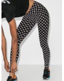 reflective monogram-print leggings