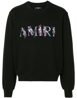 embroidered-logo sweatshirt
