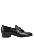 Web detailed GG motif loafers