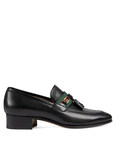 Web detailed GG motif loafers