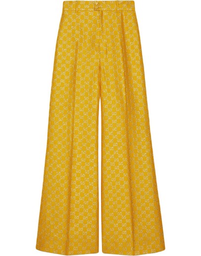 GG lamé wide leg trousers
