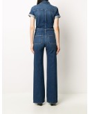Le Bardot denim jumpsuit