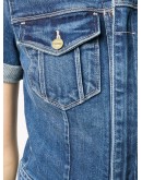 Le Bardot denim jumpsuit