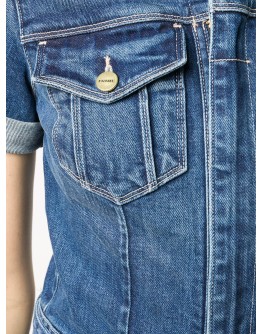 Le Bardot denim jumpsuit