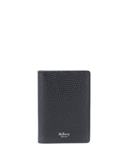 grained-effect leather cardholder