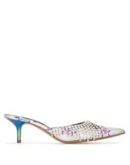crystal fringed mules