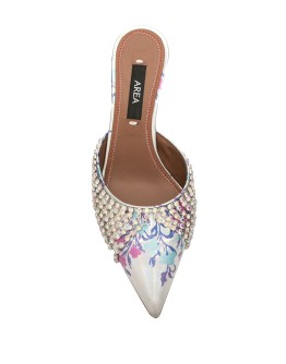 crystal fringed mules