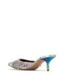 crystal fringed mules