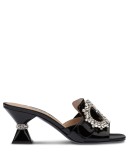embellished buckle mules
