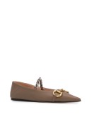 Horsebit pointed toe ballerina shoes