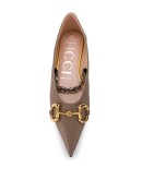 Horsebit pointed toe ballerina shoes