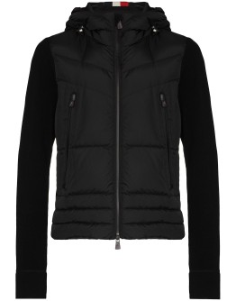 padded contrast-sleeve jacket