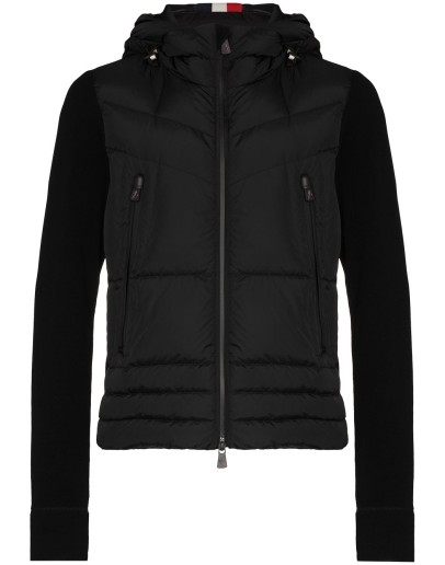 padded contrast-sleeve jacket