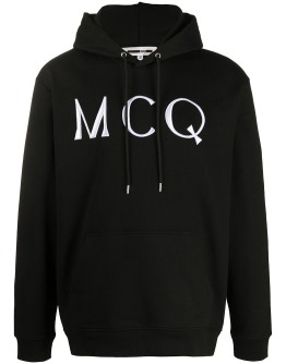 logo embroidered hoodie