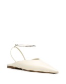 pointed toe wrap-around mules