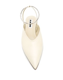 pointed toe wrap-around mules