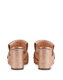 logo-embellished metallic mules